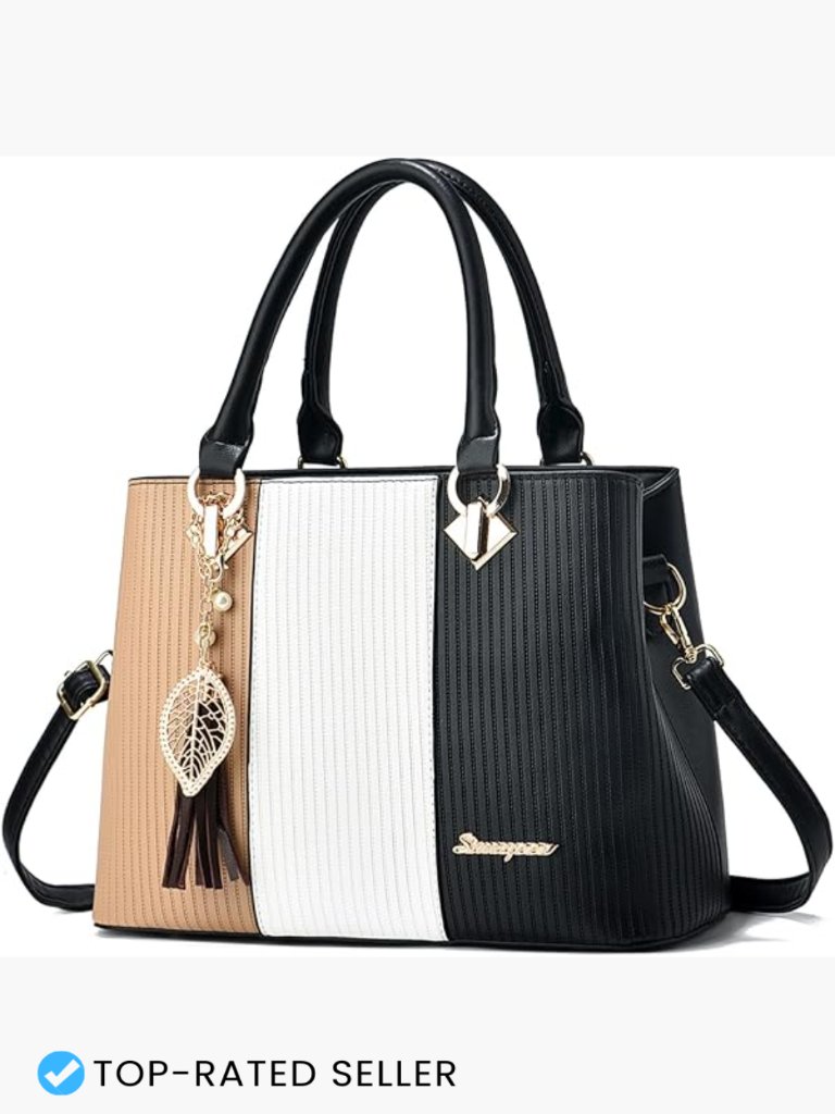 Luxury Leather Satchel Tote Shoulder Crossbody Bag Daily Work Essential